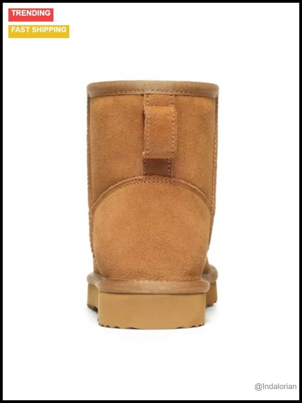 Genuine Suede Mini Boots Faux Fur Lined Ankle Snow Booties Winter Slip-On